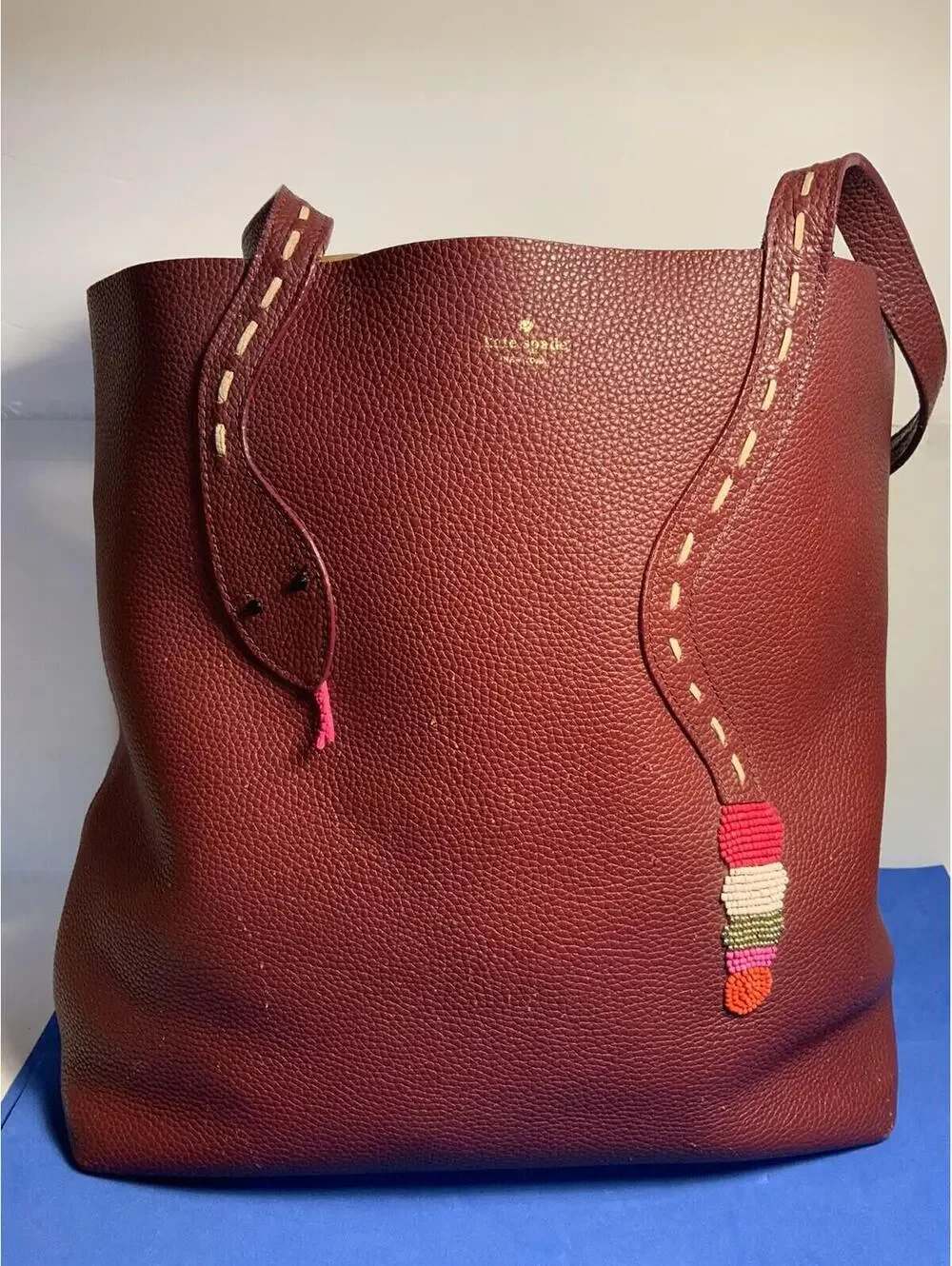 Kate Spade Rattlesnake Tote Purse Leather RARE RARE RARE - Picture 1 of 13